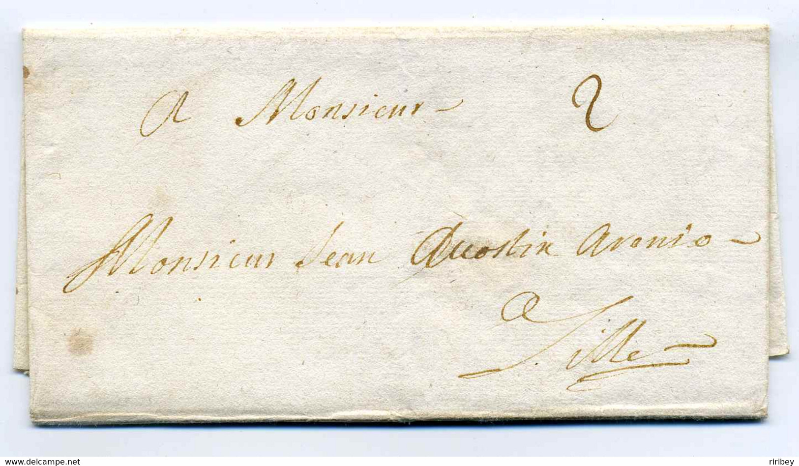 Lettre D' YPRES  BELGIQUE Pour LILLE / 29 Septembre 1679 / Taxe 2 Décimes - Langstempel