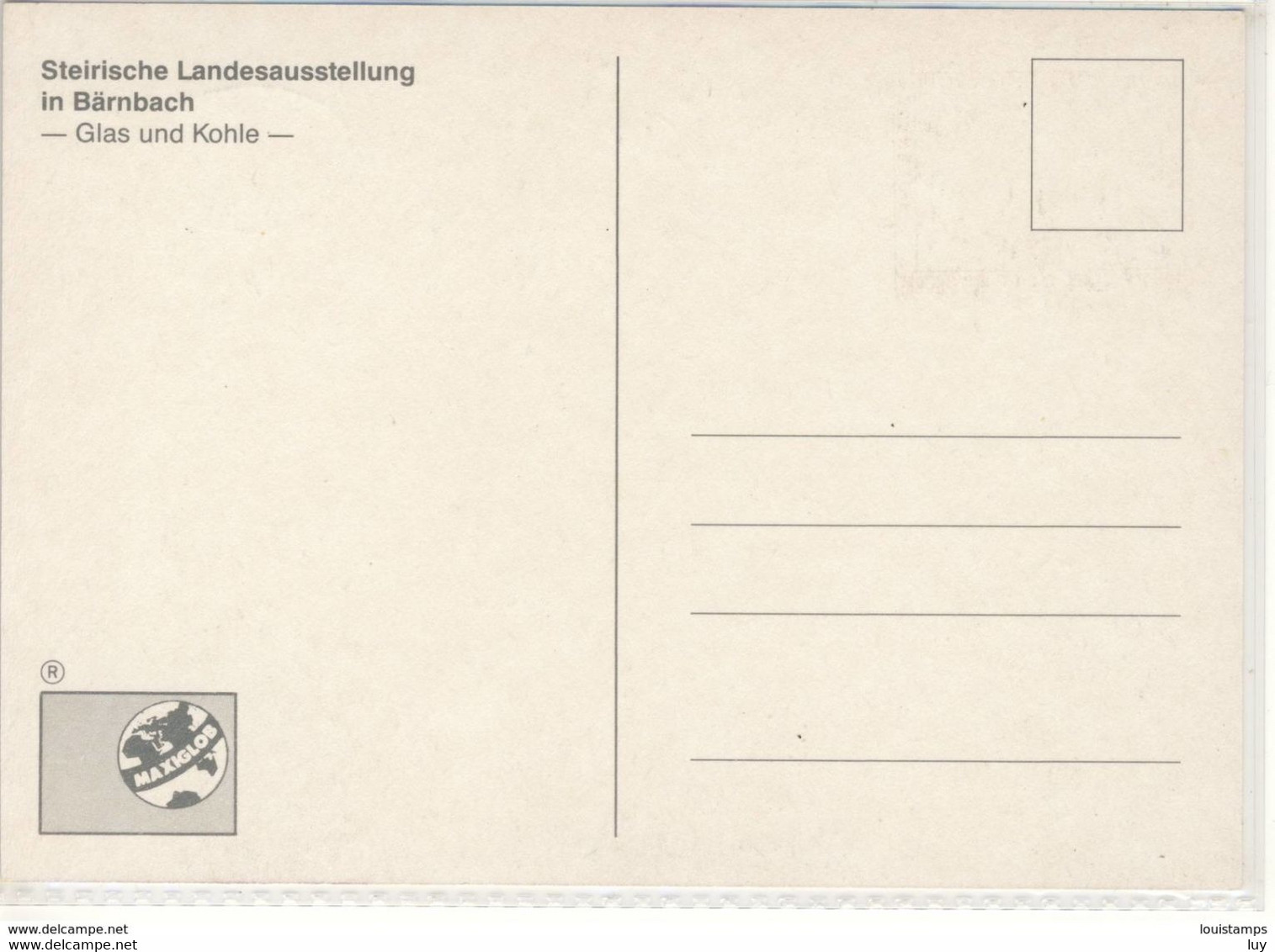 Glas + Kohle Koeflach, Landesausstellung BÄRNBACH,  FDC - Maxi Card, Maximum - Köflach