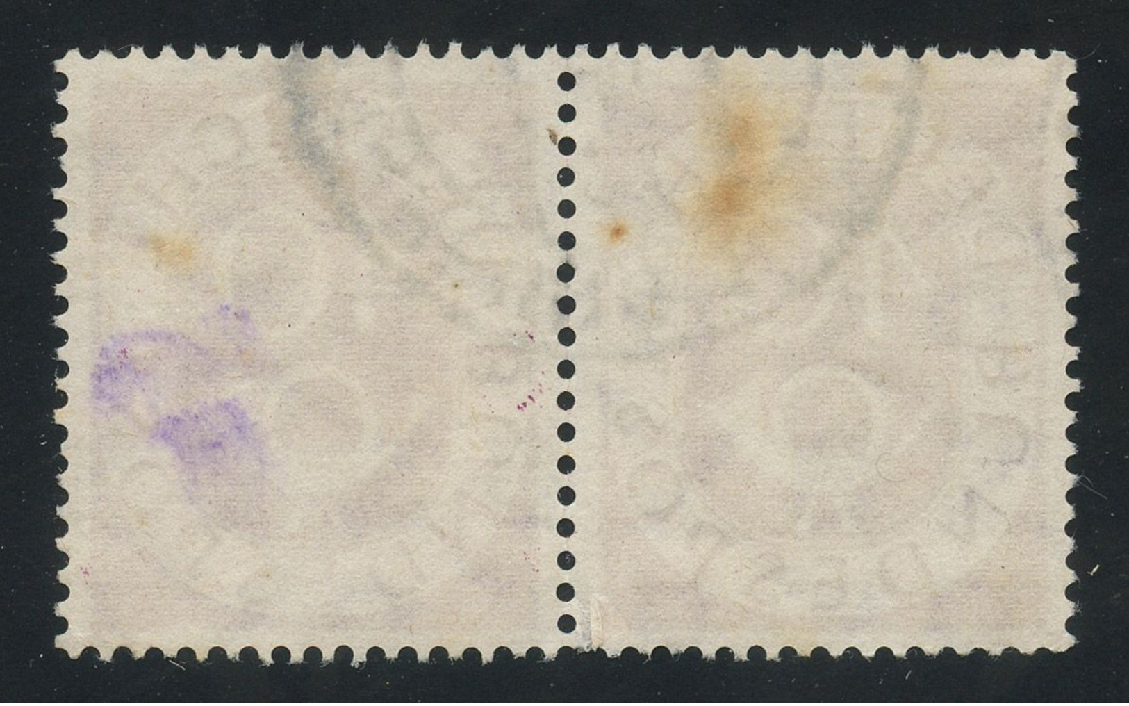 Germany Bund 1951 Posthorn 40pf Lilac Pair Used, Small Tone Spot On The Back, MiNr. 133, Cat. Value €250 - Used Stamps