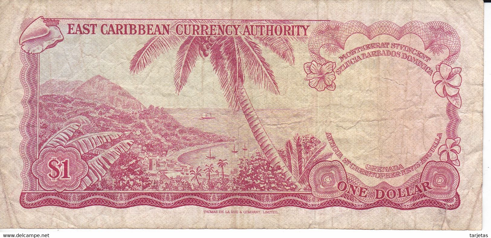BILLETE DE EAST CARIBBEAN DE 1 DOLLAR DEL AÑO 1965   (BANKNOTE) - East Carribeans