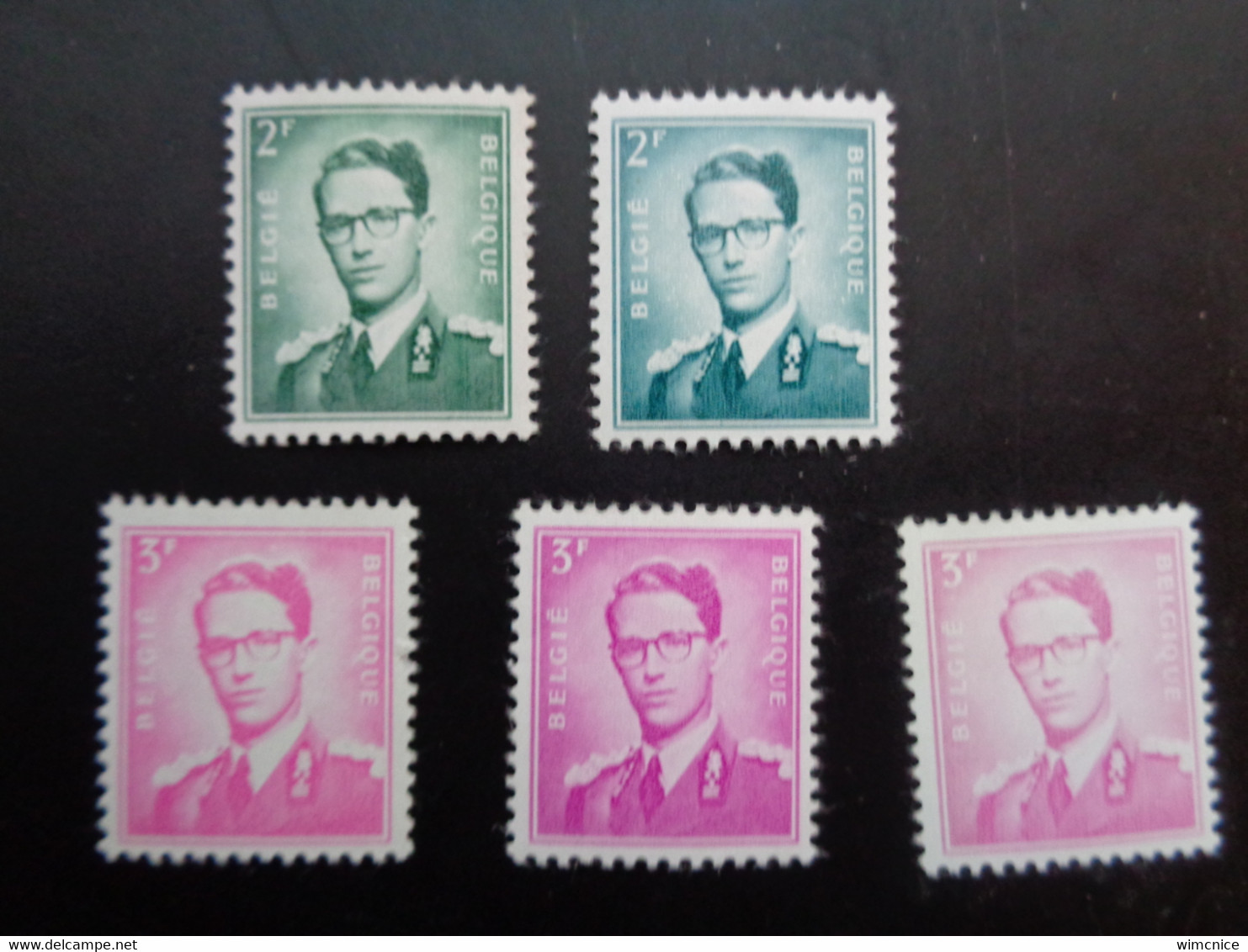 1066 1066a 1067 1067a 1067b Xx MNH Kleuren - Couleur Boudewijn Marchand - 1953-1972 Anteojos