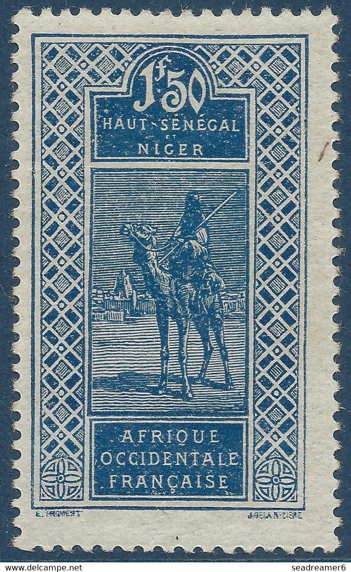 France Colonies Soudan N°58a* 1fr50 Bleu Variété Sans Surcharge Tres Frais Et Rare ! Signé - Ongebruikt