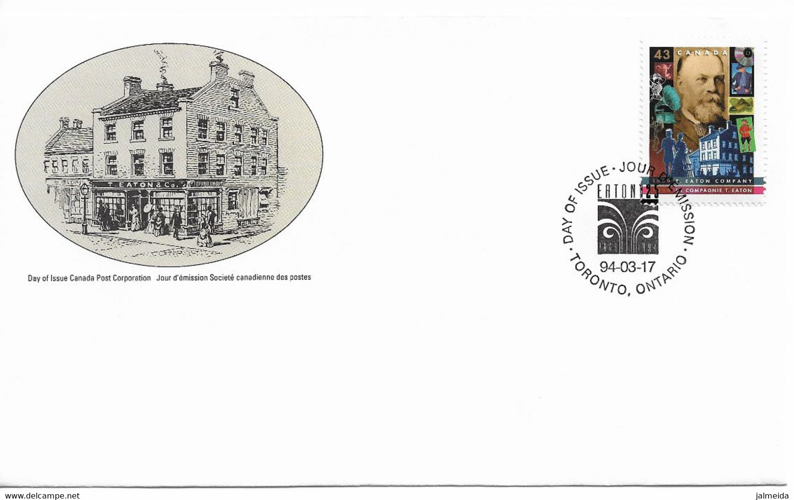 Canada - 1994 - FDC - T. Eaton Company Limited - 1991-2000