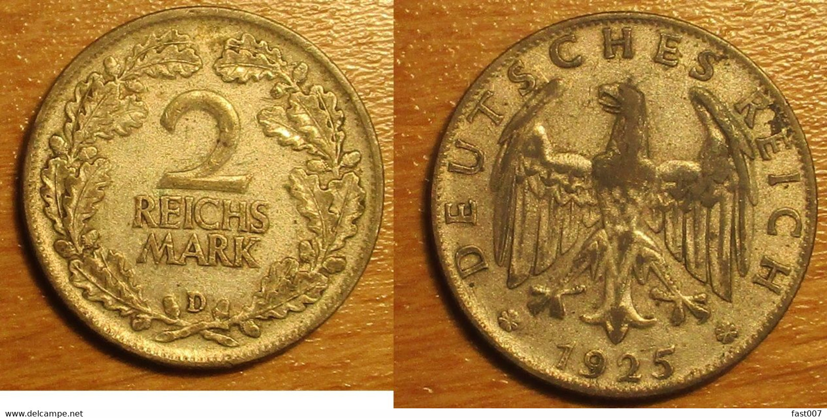 2 Mark 1925 D - 2 Reichsmark