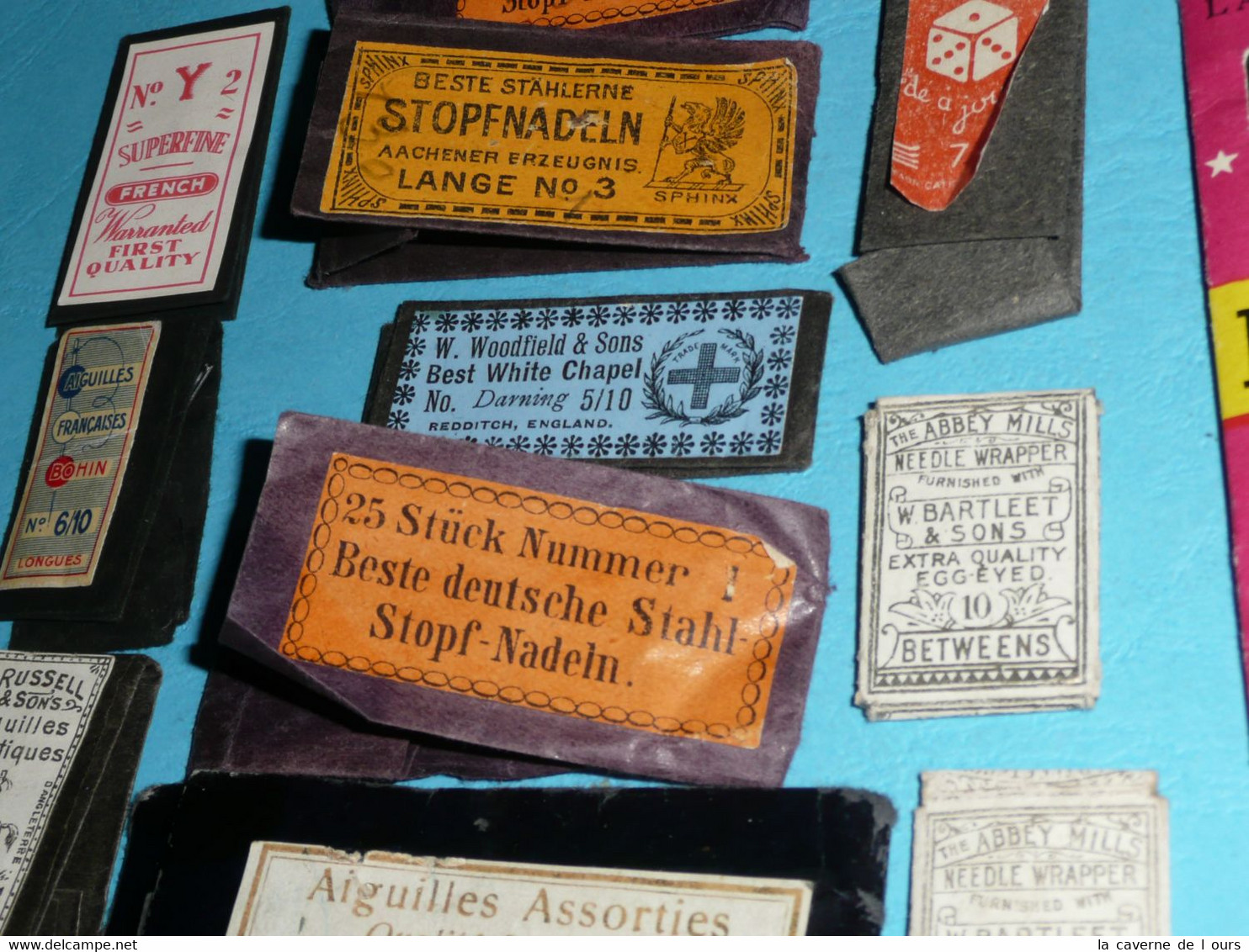 Lot D'anciennes Pochettes D'aiguilles à Coudre Bohin Bartleet Woodfield, Couture, Mercerie, Needles - Outils Anciens