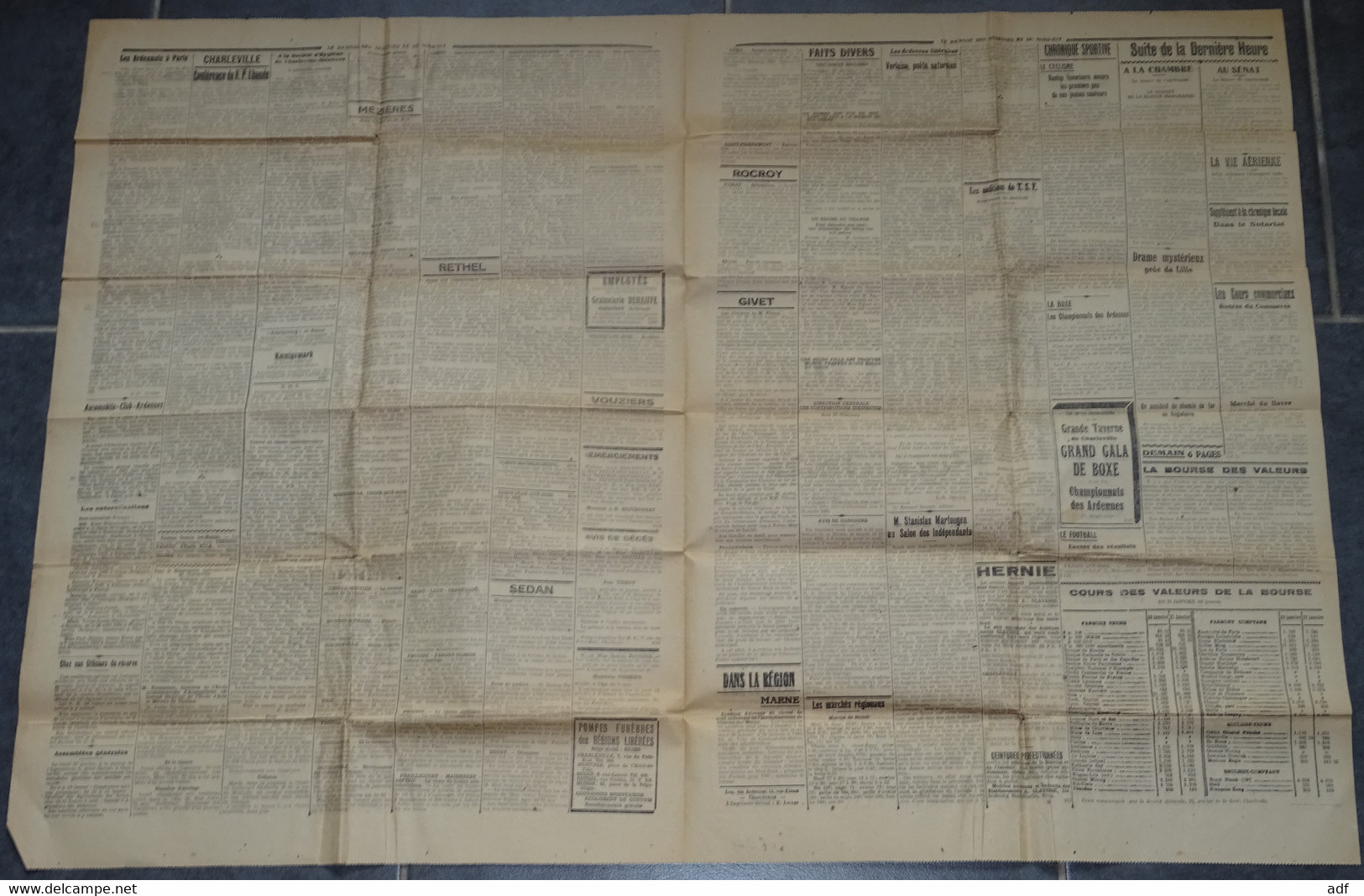 " LE JOURNAL DES ARDENNES " N° 3355, GRAND QUOTIDIEN REPUBLICAIN REGIONAL 22 JANVIER 1930 - General Issues