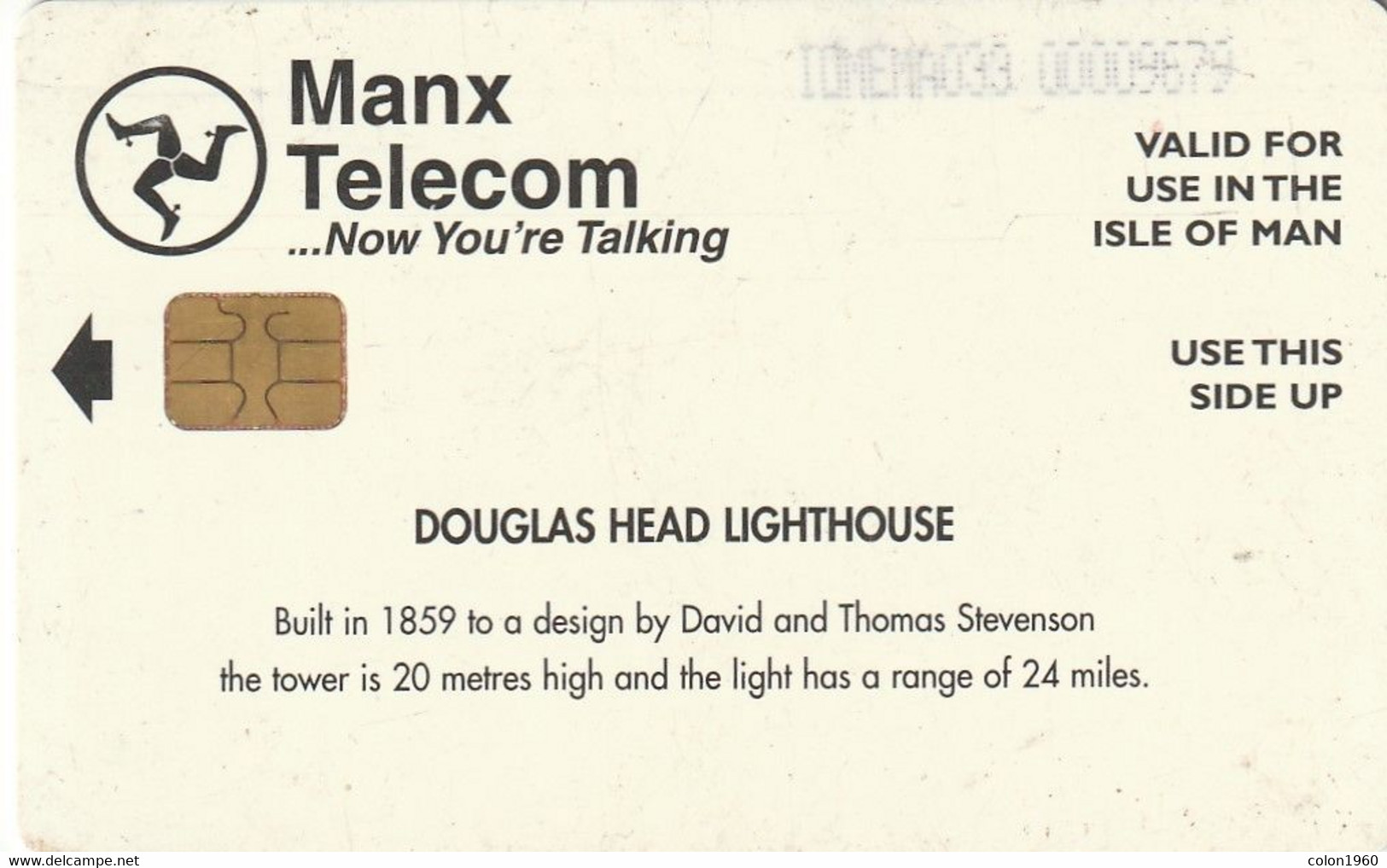 ISLE OF MAN. FAROS - LIGHTHOUSES. Douglas Head. 1999-01. 10000 Ex. IM-TEL-0144. (017). - Eiland Man