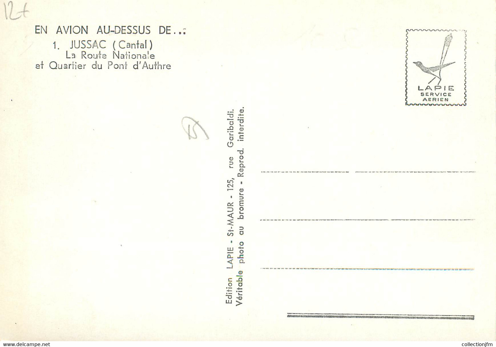 / CPSM FRANCE 15 "Jussac, La Route Nationale" - Jussac