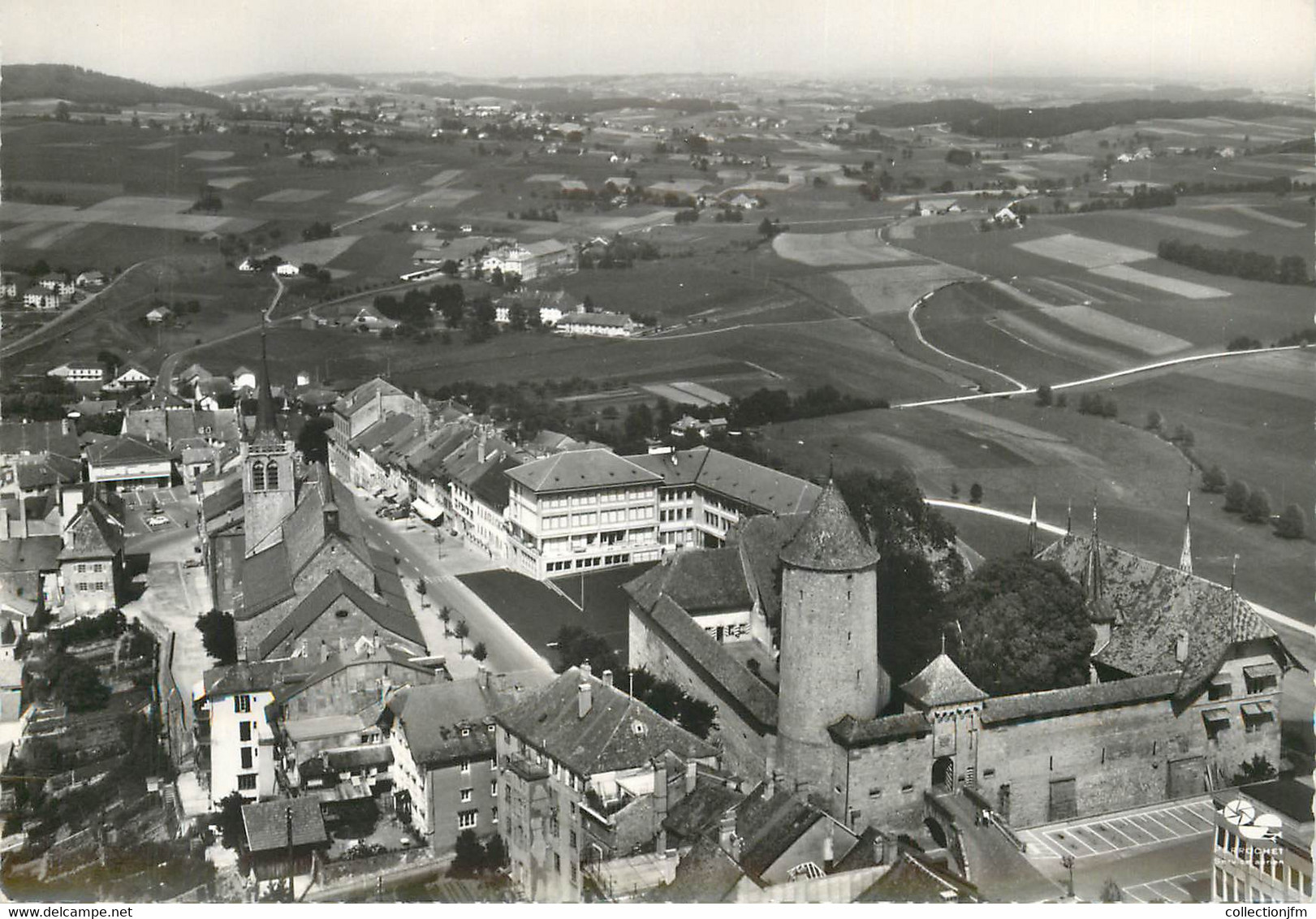 CPSM SUISSE "Romont, Vue Aérienne" - Romont