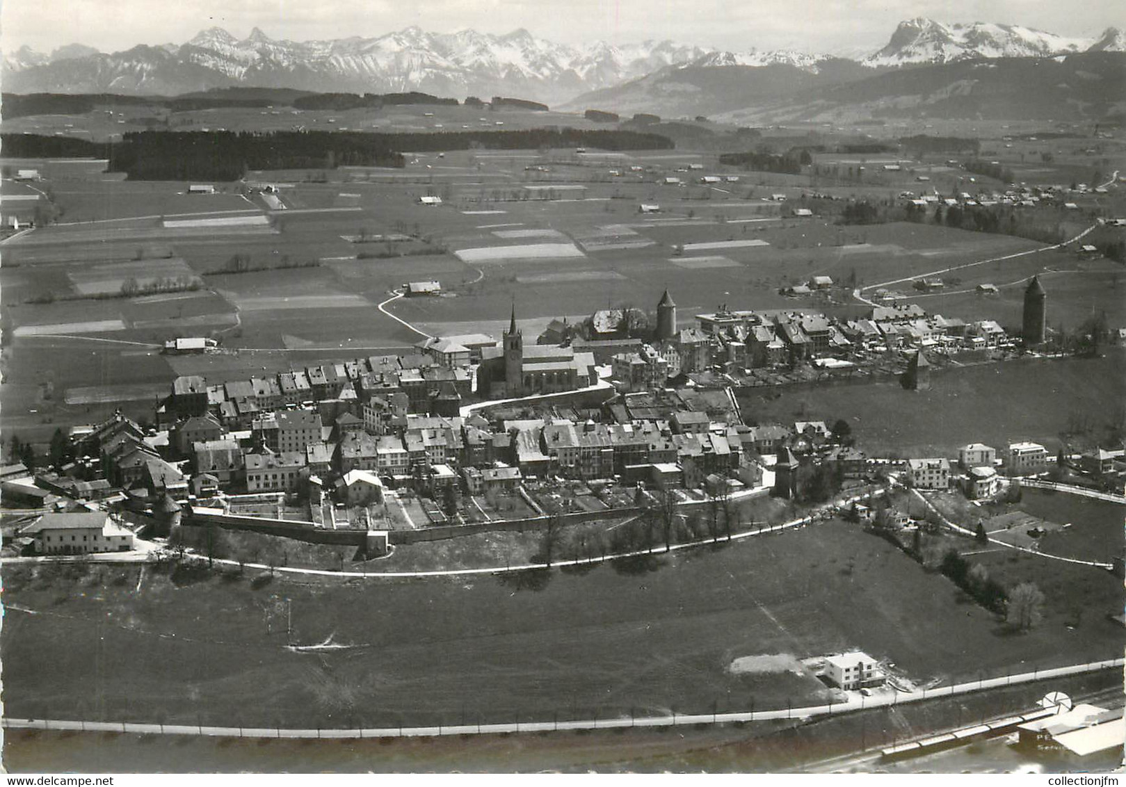 CPSM  SUISSE "Romont, Vue Aérienne " - Romont