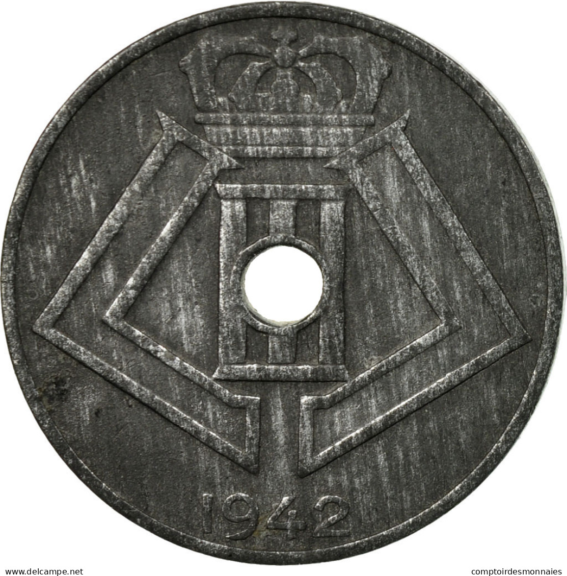 Monnaie, Belgique, 10 Centimes, 1942, TTB, Zinc, KM:125 - 10 Cents