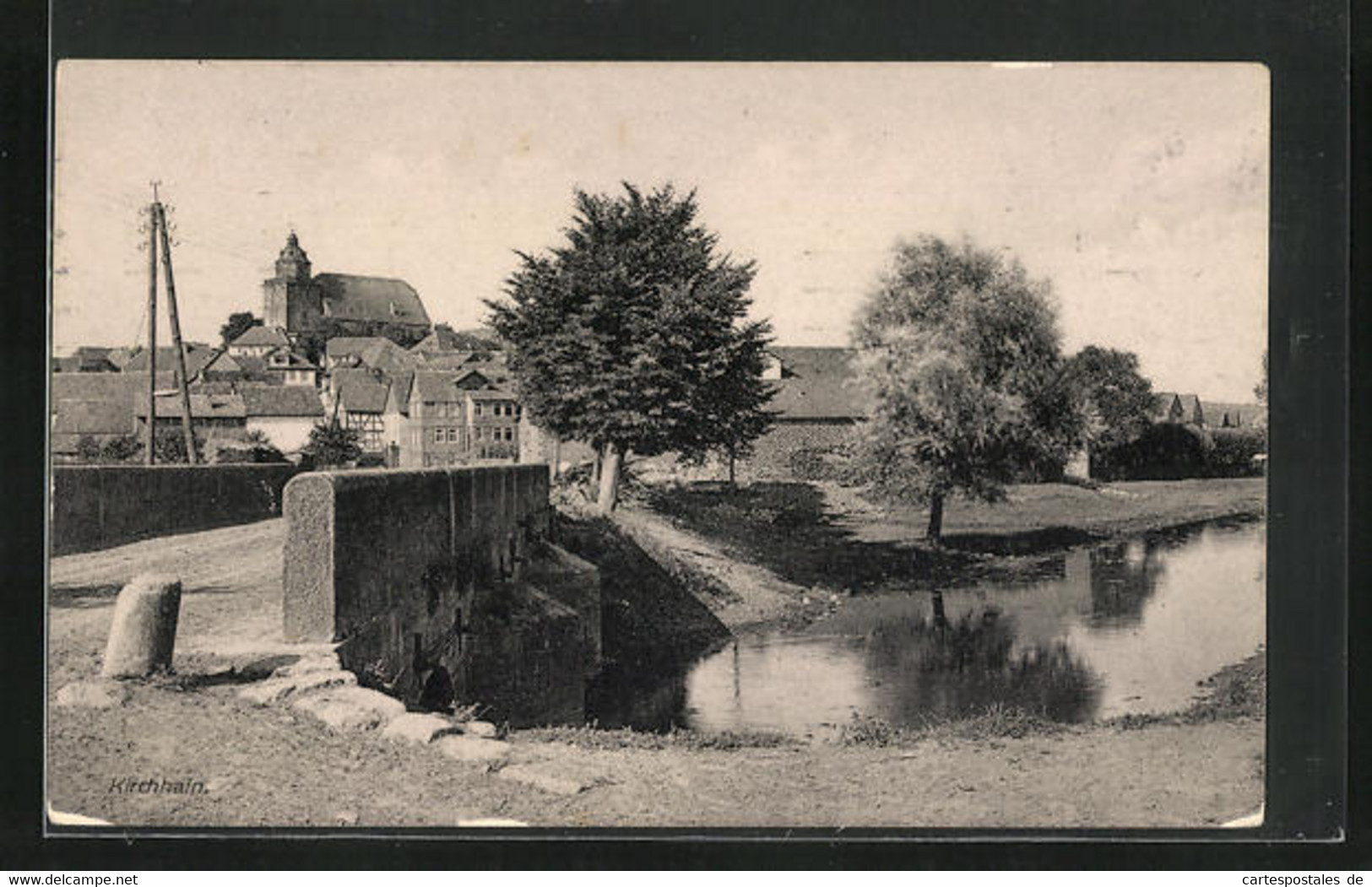 AK Kirchhain, Ortsansicht Mit Kirche - Kirchhain