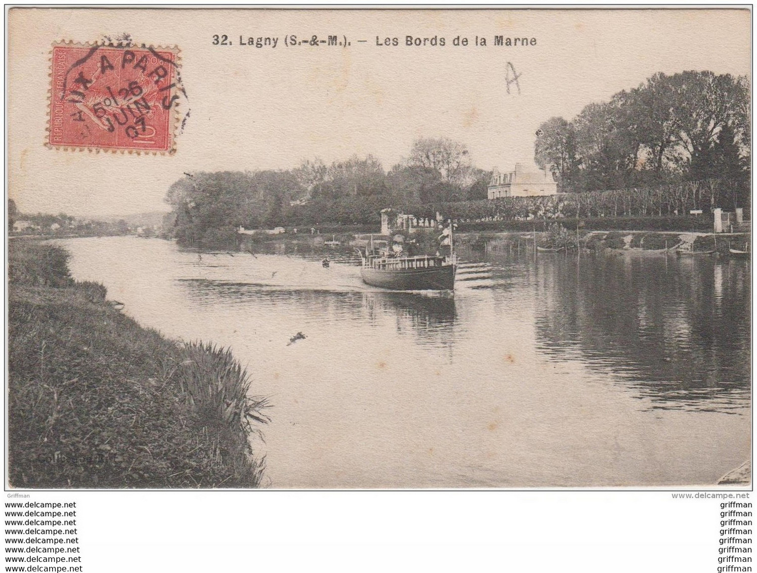 LAGNY SUR MARNE LES BORDS DE LA MARNE 1907 TBE - Lagny Sur Marne