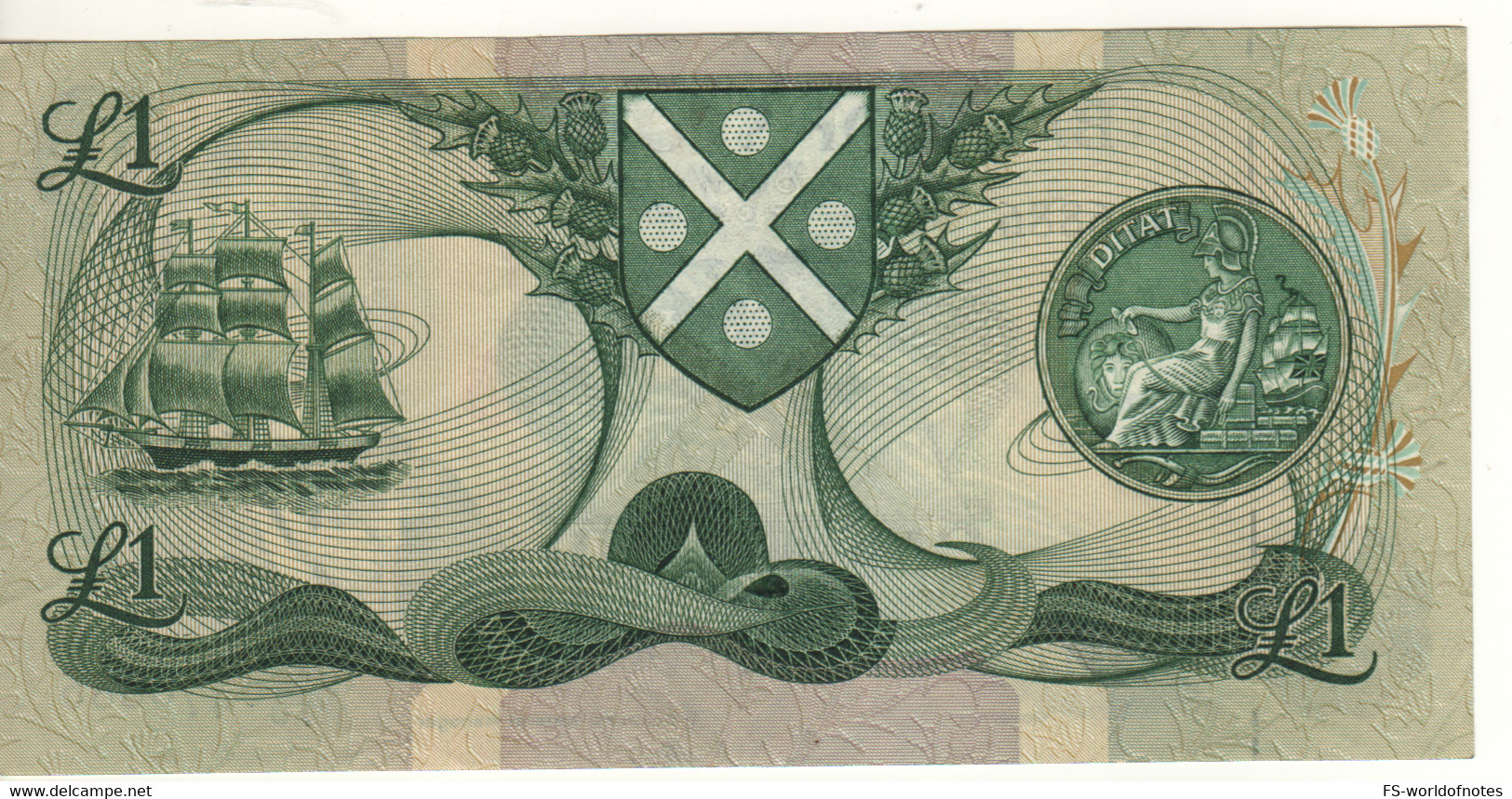 SCOTLAND  1 Pound    Bank Of Scotland  P111f   Dated 9th November, 1984  (Sir. Walter Scott+sailing Ship On Back) - 1 Pound