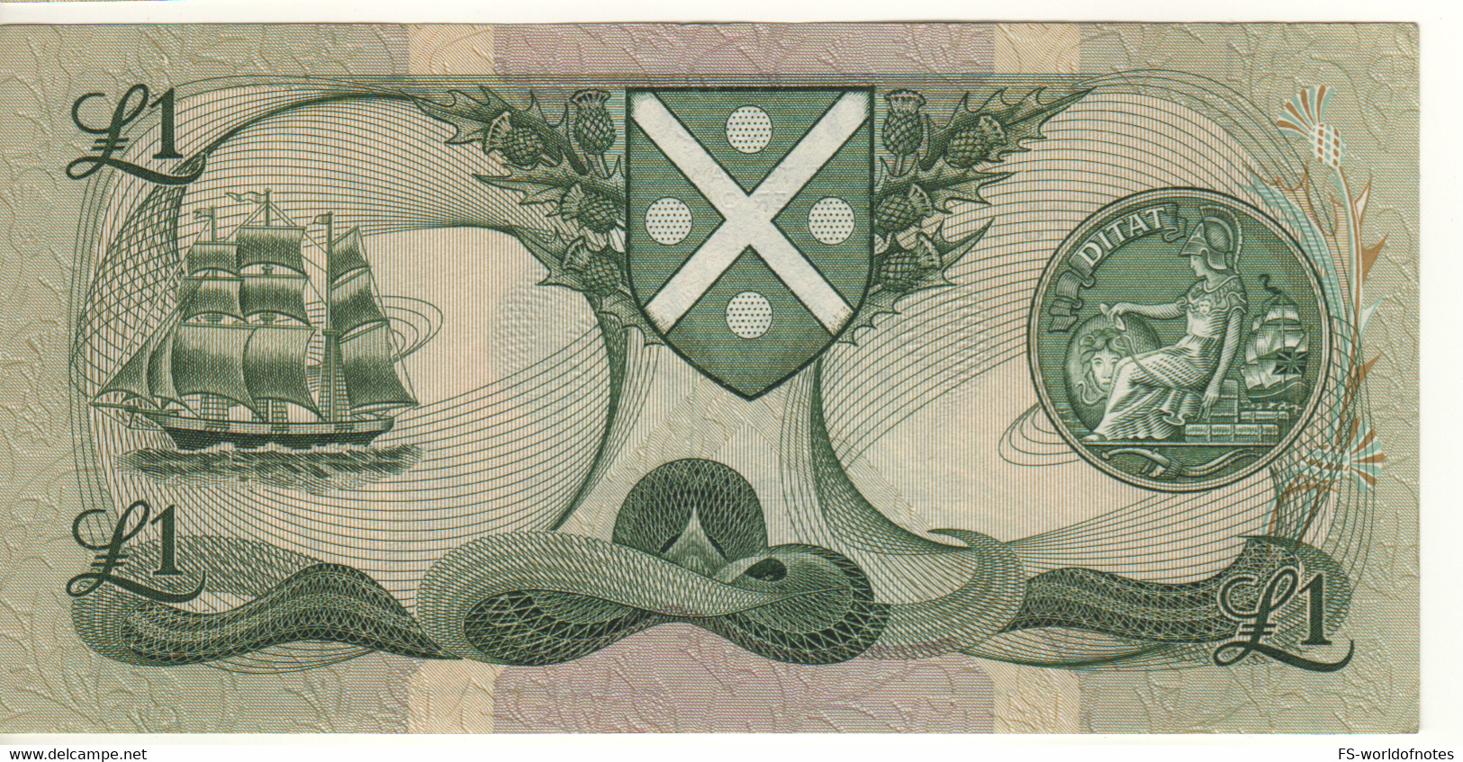 SCOTLAND  1 Pound    Bank Of Scotland  P111f   Dated 12th December, 1985  (Sir. Walter Scott+sailing Ship On Back) - 1 Pond