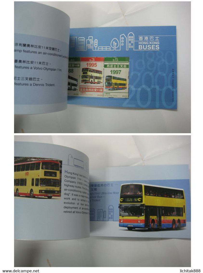 China Hong Kong 2013 Booklet Bus Transportation Stamps - Cuadernillos