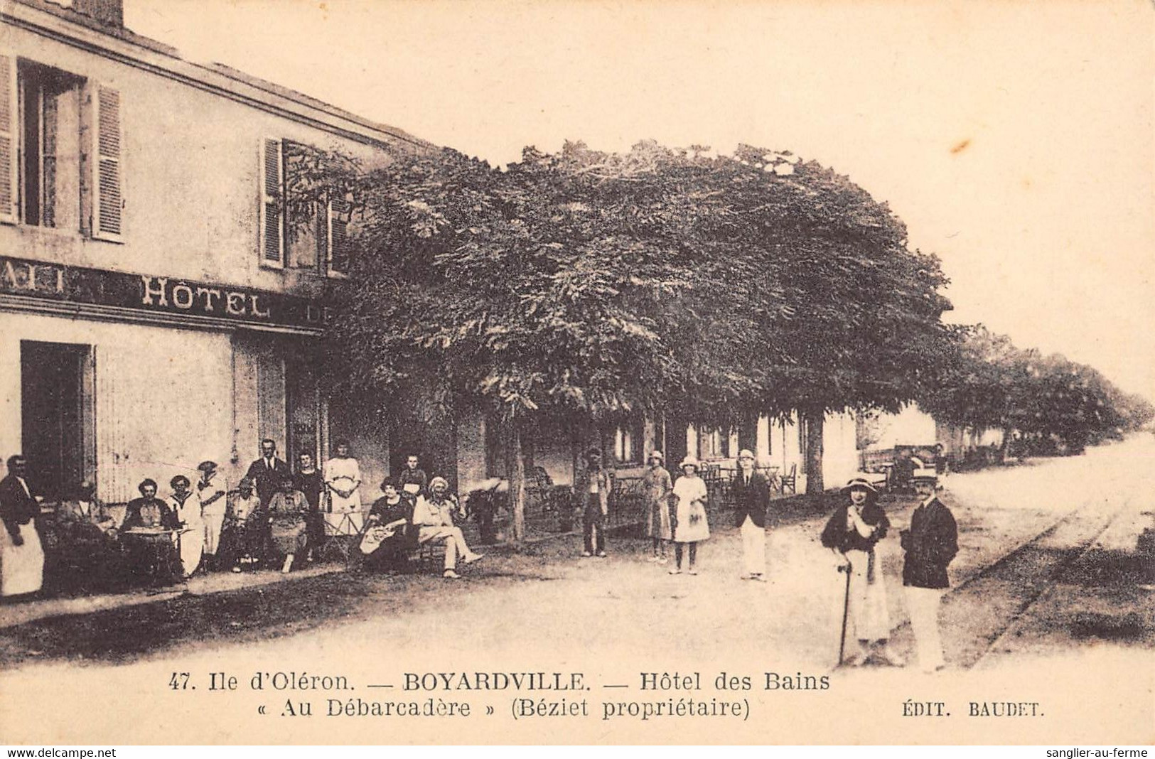 CPA 17 BOYARDVILLE ILE D'OLERON HOTEL DES BAINS AU DEBARCADERE BEZIET - Ile D'Oléron