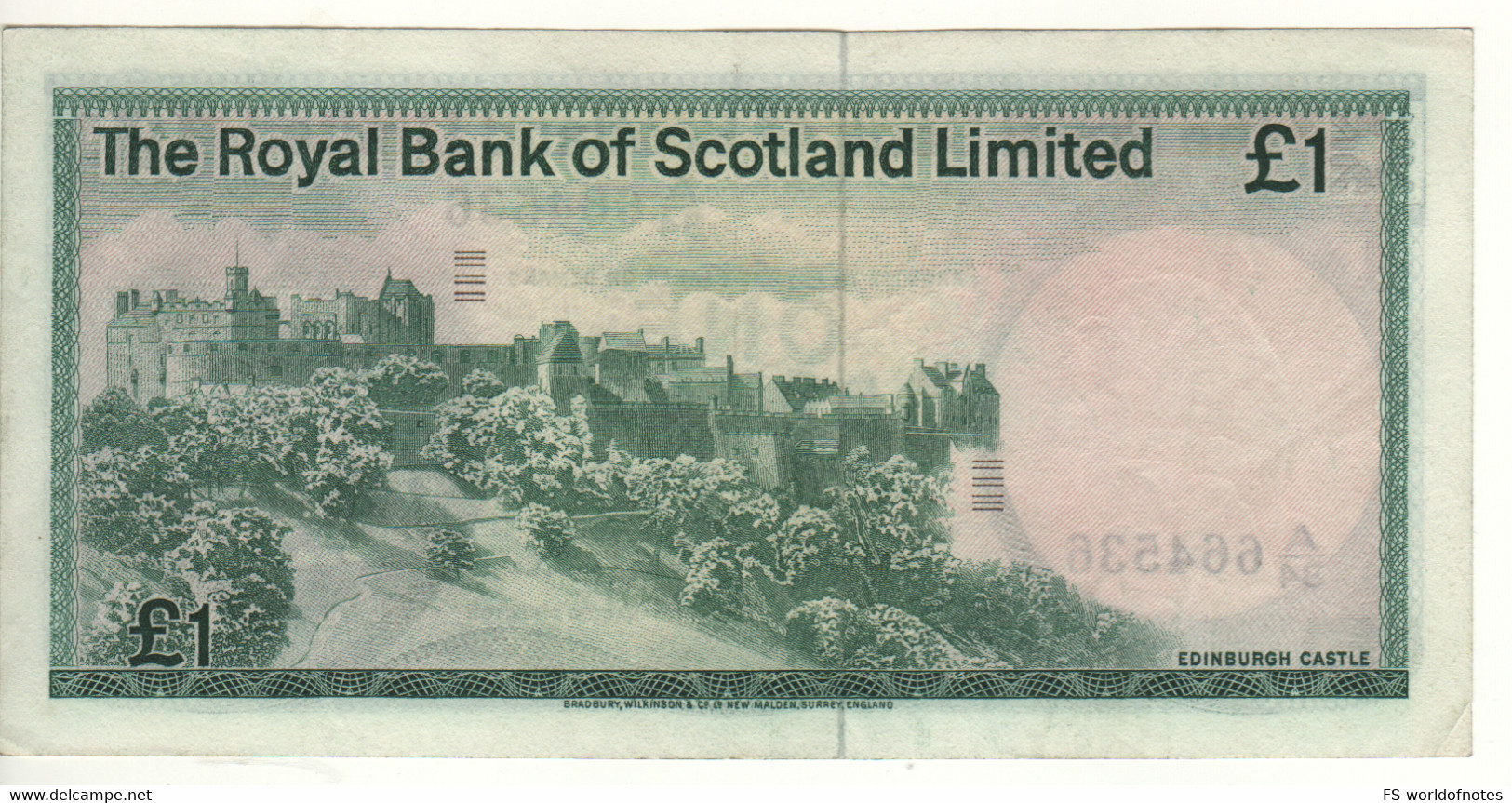 SCOTLAND  1 Pound  The Royal Bank Of Scotland  P336a  Dated 2 May, 1978   Edinburgh Castle - 1 Pound