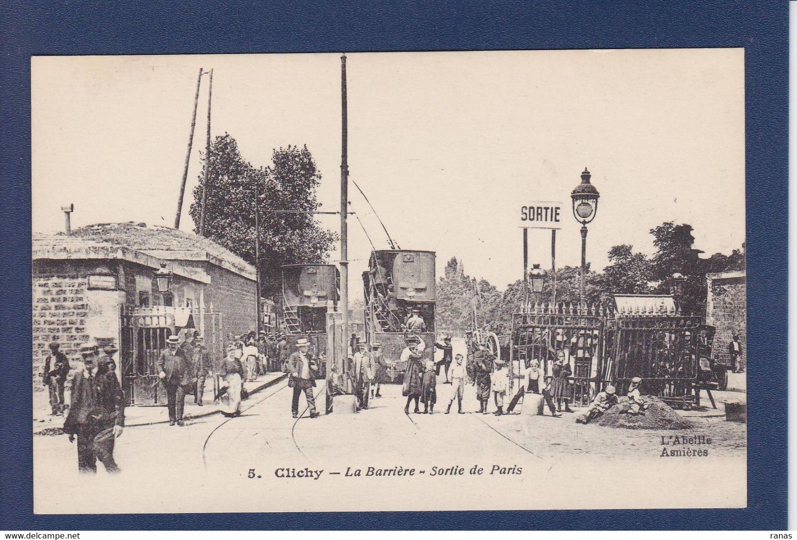 CPA [92] Hauts De Seine > Clichy Train Chemin De Fer Tramway Porte De Paris Non Circulé - Clichy