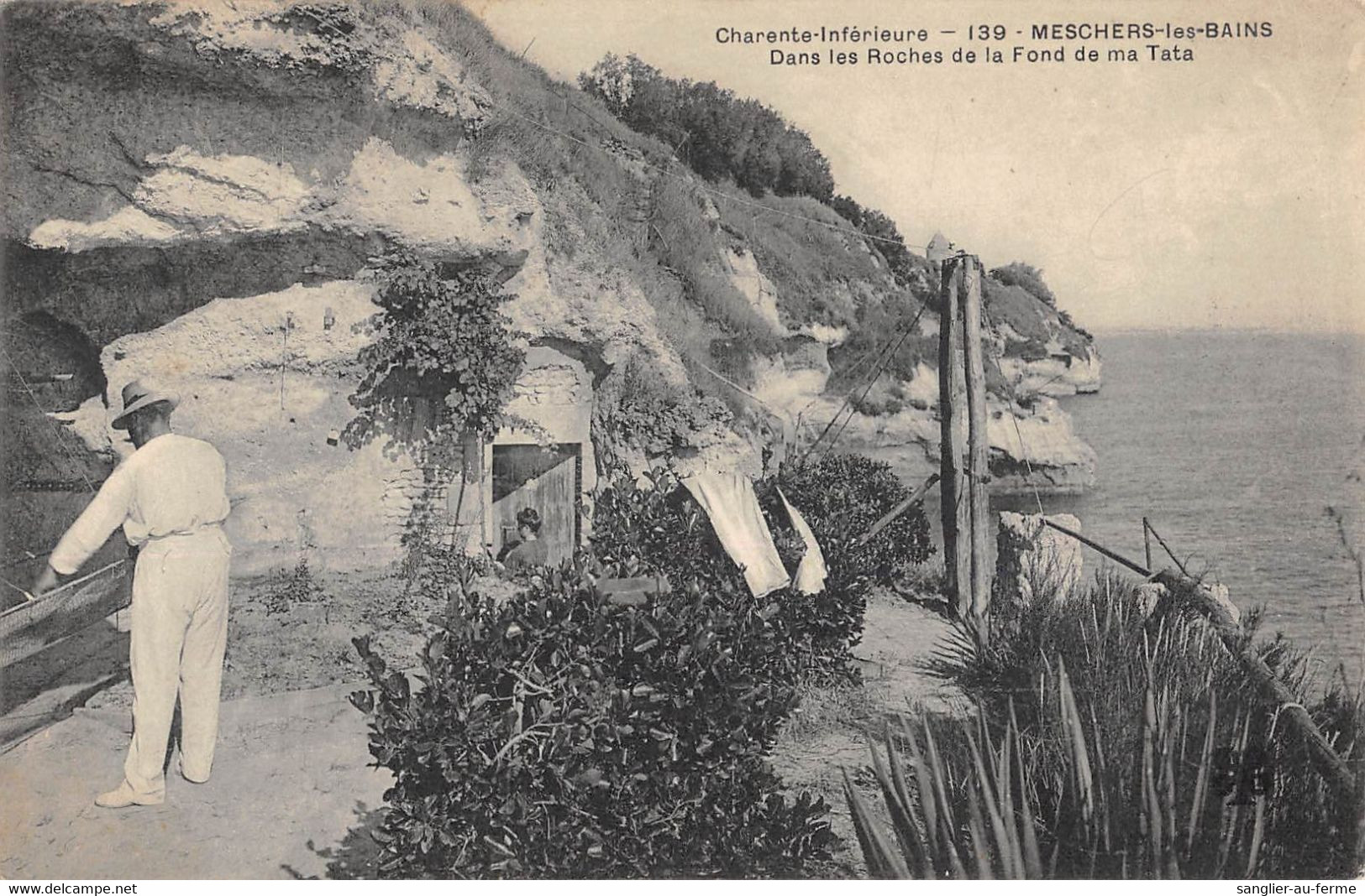 CPA 17 MESCHERS LES BAINS DANS LES ROCHES DE LA FOND DE MA TATA - Meschers