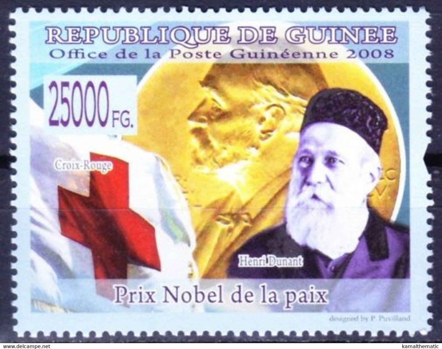 Guinea 2008 MNH, Henry Dunant, Nobel Prize In Peace In 1901, Red Cross - Henry Dunant