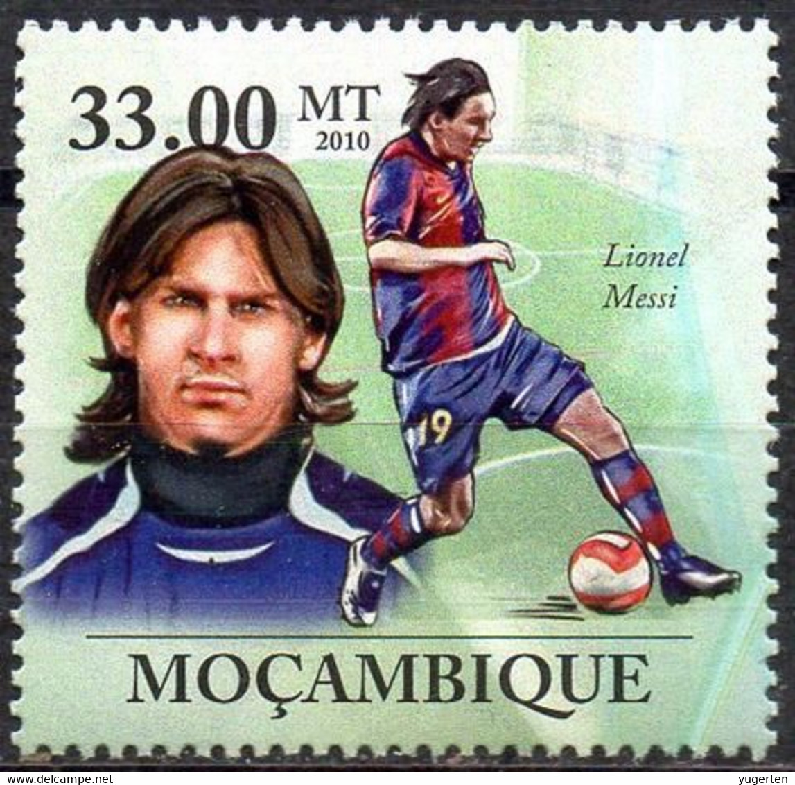 MOZAMBIQUE  - 1v - MNH - Lionel Messi - Football Player  Argentina FC Barcelona - Sport - Fußball Calcio Futbol Voetbal - Ongebruikt