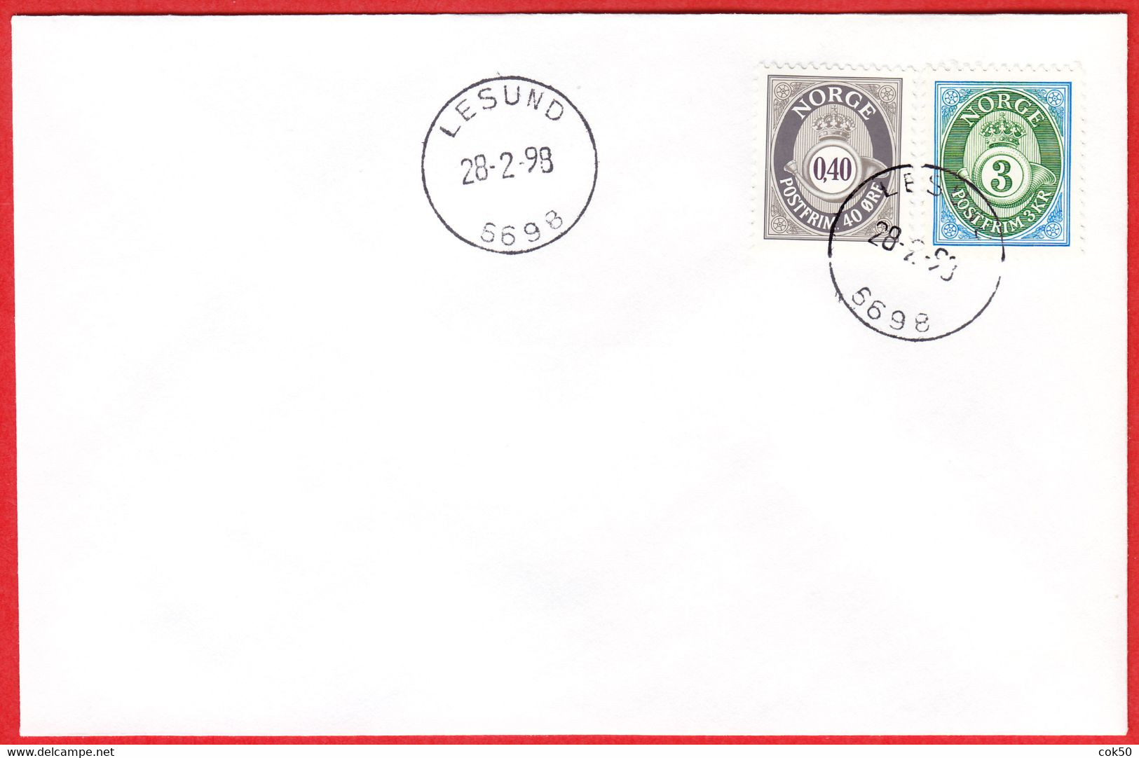 NORWAY - 5698 LESUND (Møre & Romsdal County) - Last Day/postoffice Closed On 1998.02.28 - Emissioni Locali