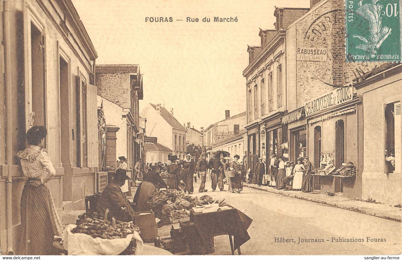 CPA 17 FOURAS RUE DU MARCHE - Fouras-les-Bains