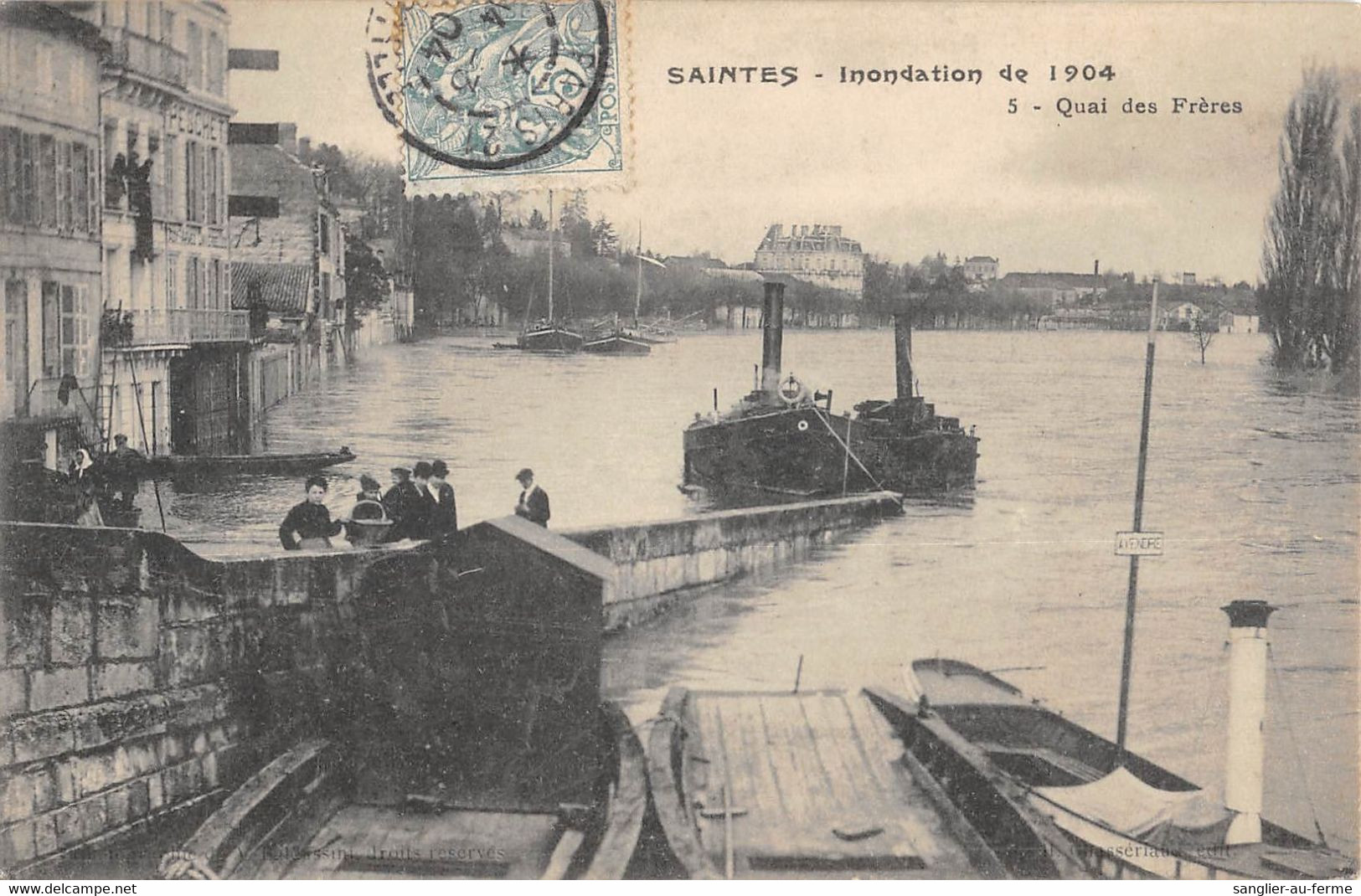 CPA 17 SAINTES INONDATION DE 1904 QUAI DES FRERES - Saintes