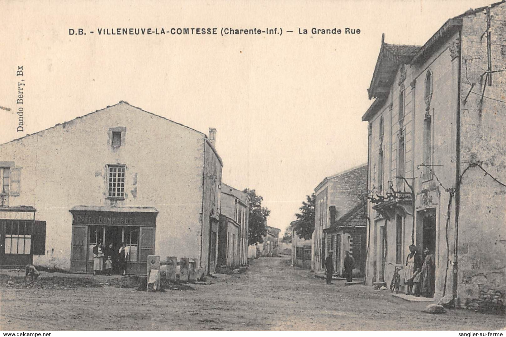 CPA 17 VILLENEUVE LA COMTESSE LA GRANDE RUE - Otros & Sin Clasificación