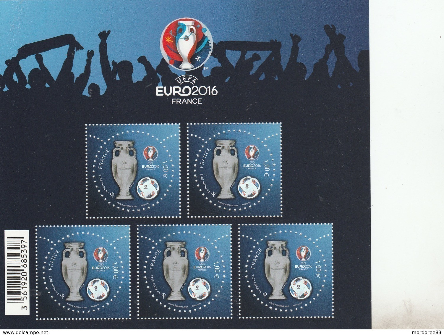 FRANCE 2016 BLOC NEUF UEFA  EURO 2016 PERFORATION ETOILE - BF137 - BF 137 - RARE - - Nuevos