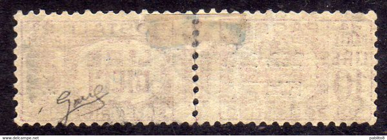 ITALIA REGNO ITALY KINGDOM 1944 REPUBBLICA SOCIALE ITALIANA PACCHI POSTALI PARCEL POST FASCIO LIRE 10 USATO USED FIRMATO - Pacchi Postali