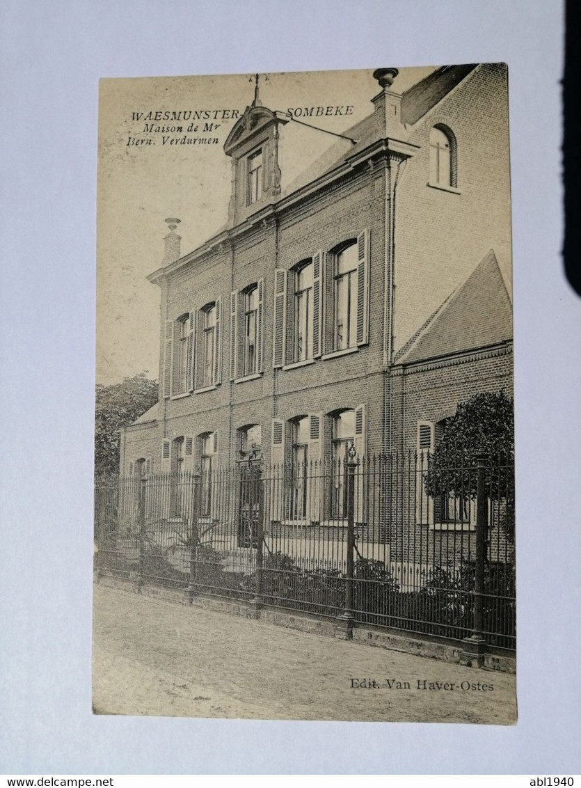 WAASMUNSTER - WAESMUNSTER - SOMBEKE - MAISON DE MR BERN. VERDURMEN - Waasmunster