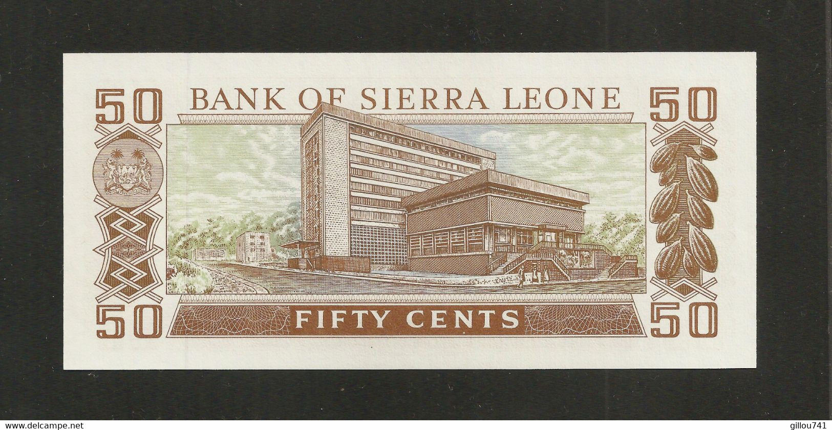 Sierra Leone, 50 Cents, 1974-1985 "President Siaka Stevens" Issue - Sierra Leone