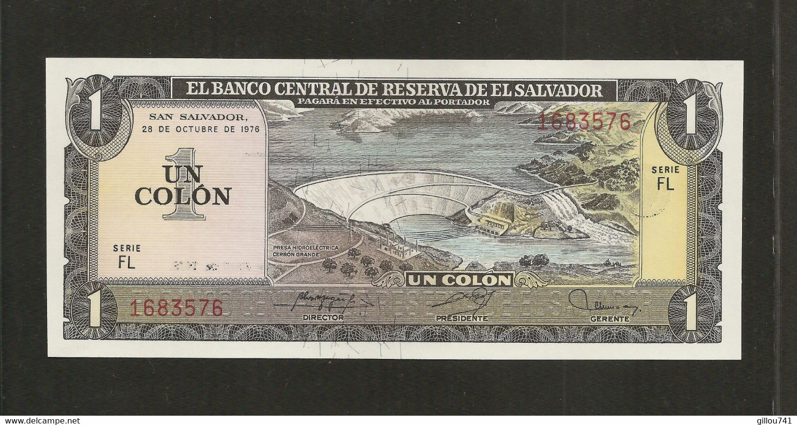 Salvador, 1 Colón, 1977-1980 "Printer TDLR" Issue - Salvador