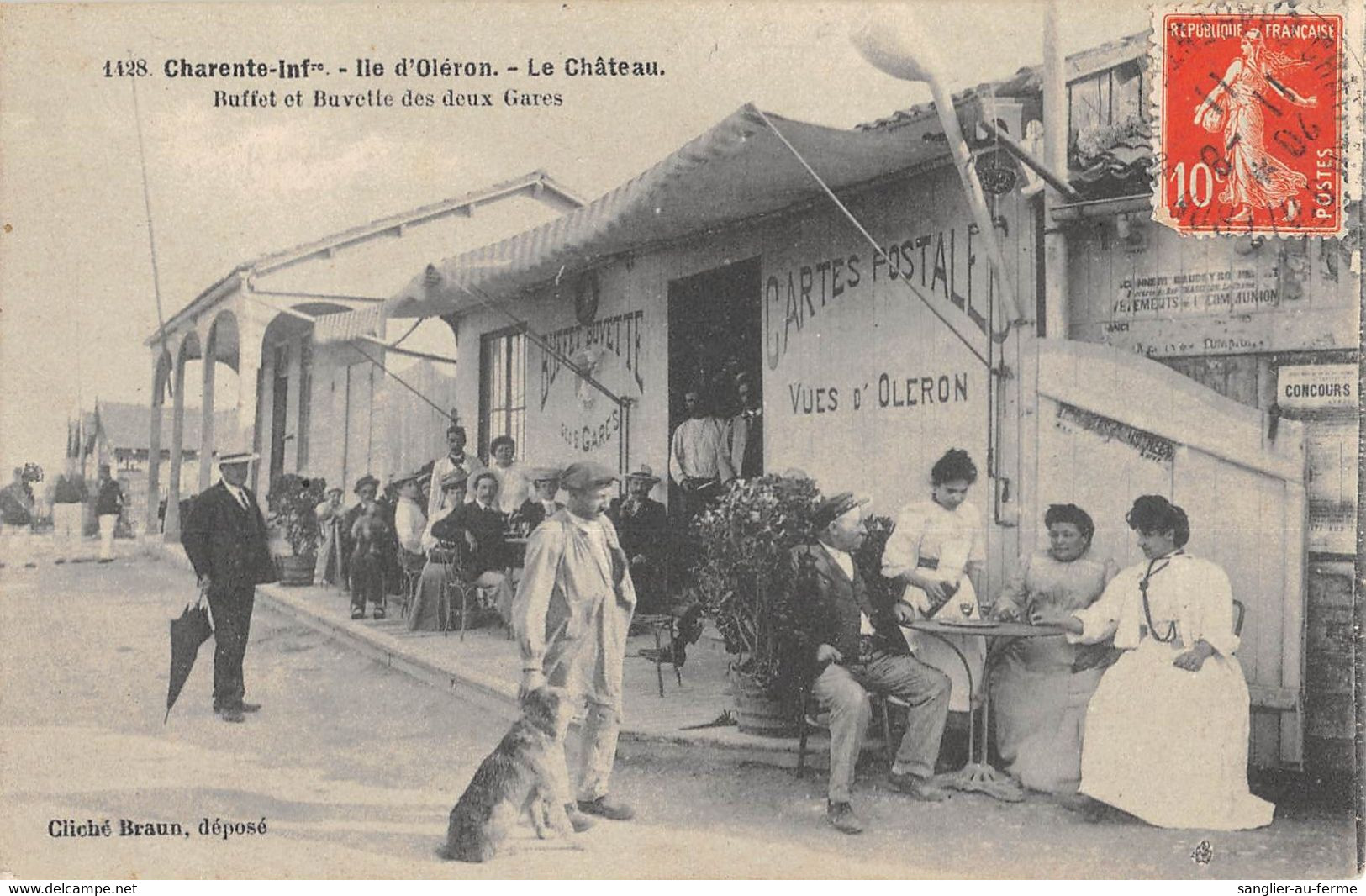 CPA 17 ILE D'OLERON LE CHATEAU BUFFET ET BUVETTE DES DEUX GARES - Ile D'Oléron