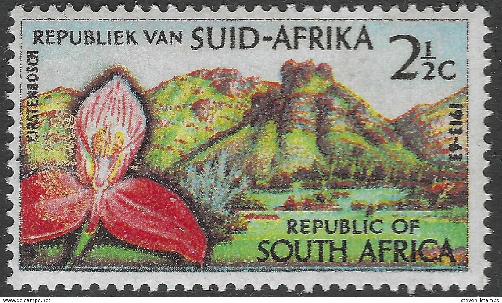 South Africa. 1963 50th Anniv. Of Kirstenbosch Botanic Gardens, Cape Town. 2½c MH SG 224 - Unused Stamps