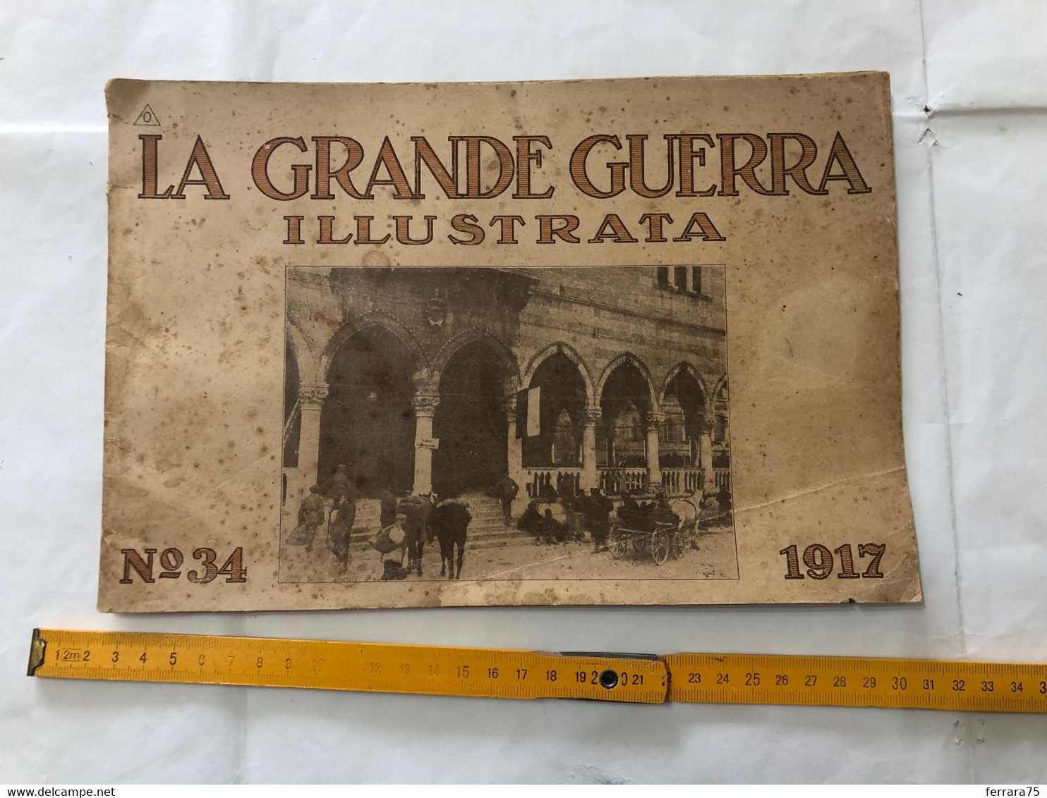 WW1 LA GRANDE RIVISTA ILLUSTRATA 1917 AVIAZIONE UDINE TAGLIAMENTO RUDOLF MOSSE. - Guerra 1914-18