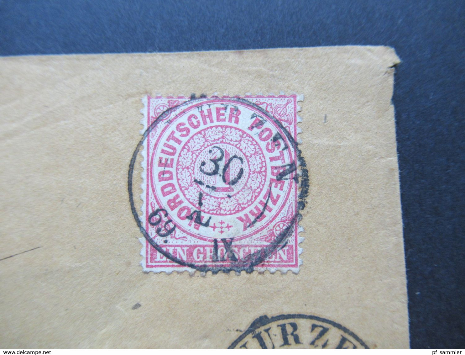 Altdeutschland NDP 30.11.1869 Nr.16 EF 2x Stempel K2 Wurzen Nach Neustadt An Der Orla Mit Ank. Stempel - Lettres & Documents
