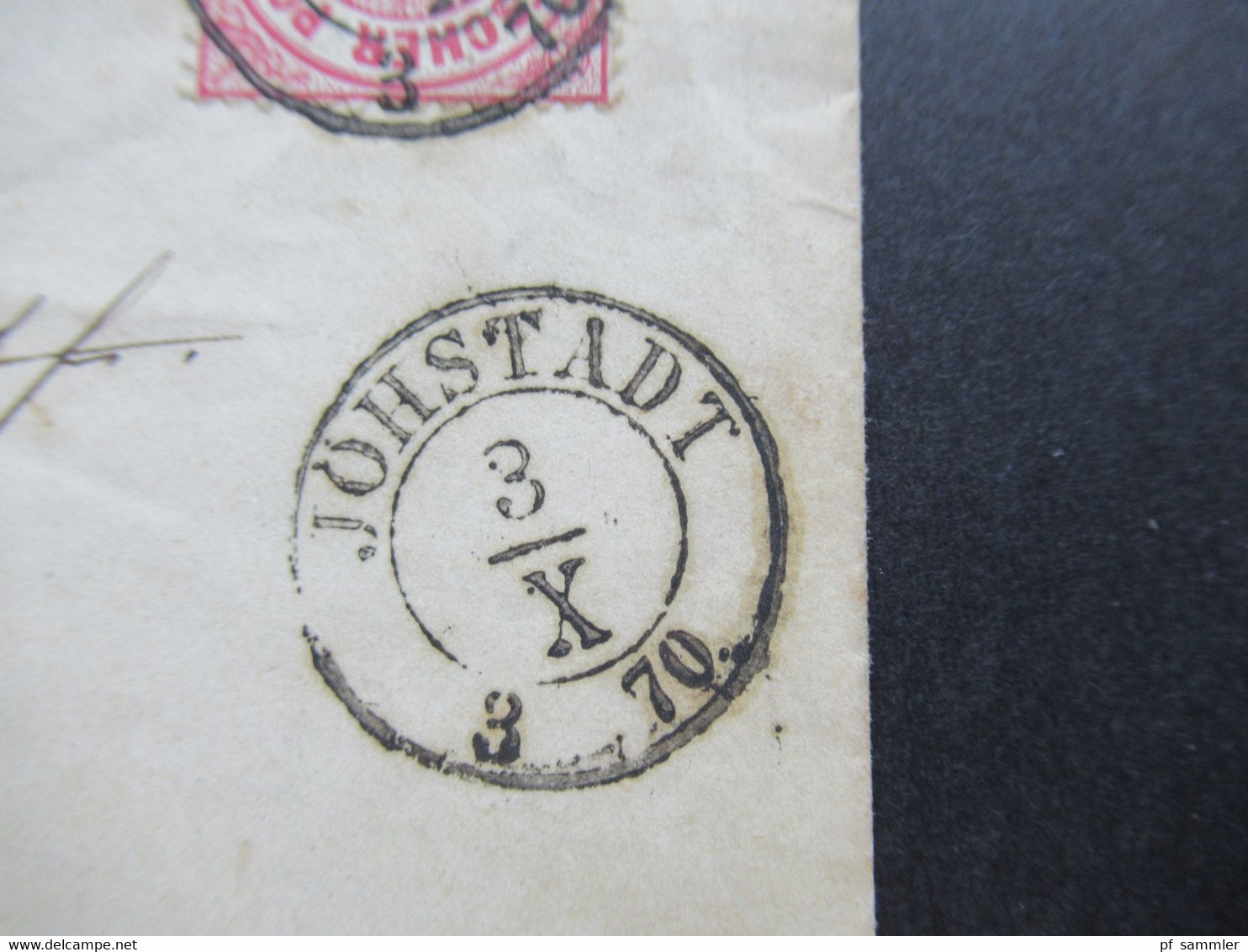 Altdeutschland NDP 3.10.1870 Nr.4 EF 2x Stempel K2 Johstadt Nach Neustadt An Der Orla Mit Ank. Stempel Ra3 Neustadt - Storia Postale