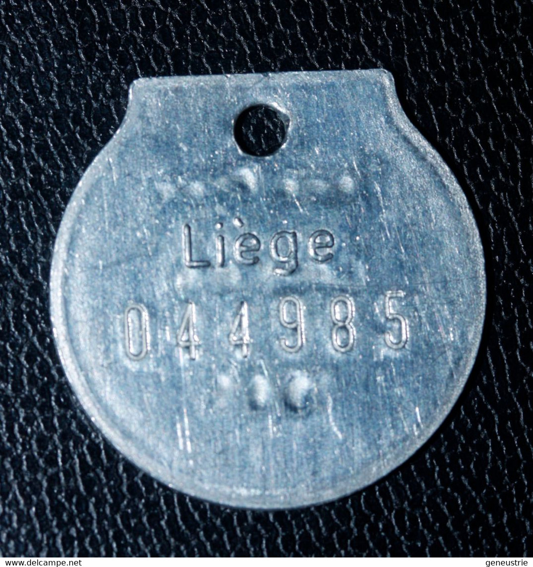 Jeton De Taxe Sur Les Chiens "Année 1985 - Liège (Luik) - Belgique / Belgie" Médaille De Chien - Dog License Tax Tag - Noodgeld