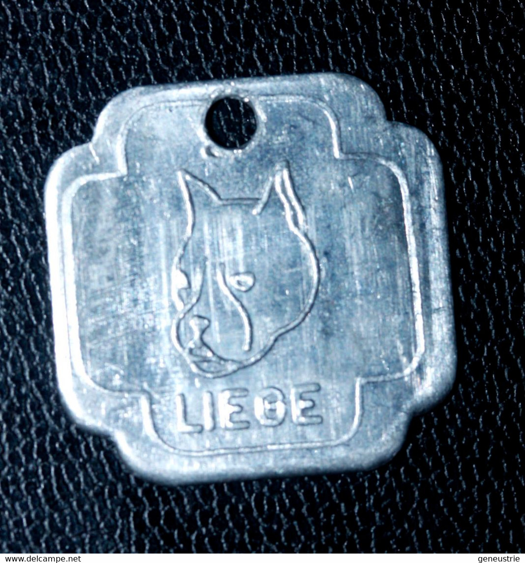 Jeton De Taxe Sur Les Chiens "Année 1982 - Liège (Luik) - Belgique / Belgie" Médaille De Chien - Dog License Tax Tag - Monedas / De Necesidad