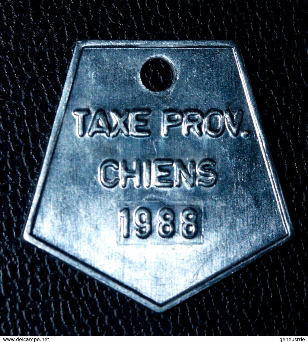 Jeton De Taxe Sur Les Chiens "Année 1988 - Liège (Luik) - Belgique / Belgie" Médaille De Chien - Dog License Tax Tag - Monedas / De Necesidad