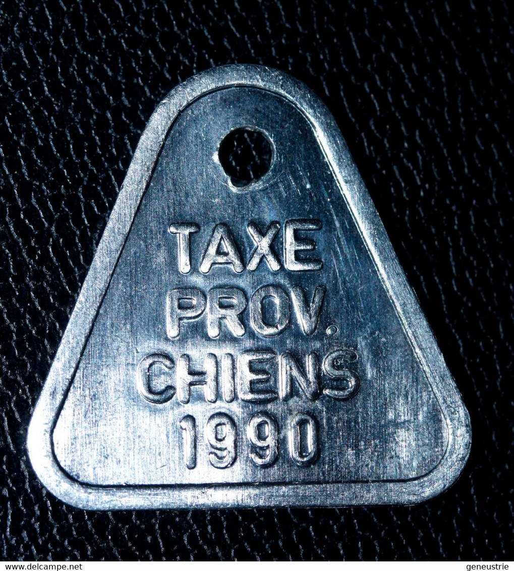 Jeton De Taxe Sur Les Chiens "Année 1990 - Liège (Luik) - Belgique / Belgie" Médaille De Chien - Dog License Tax Tag - Monétaires / De Nécessité