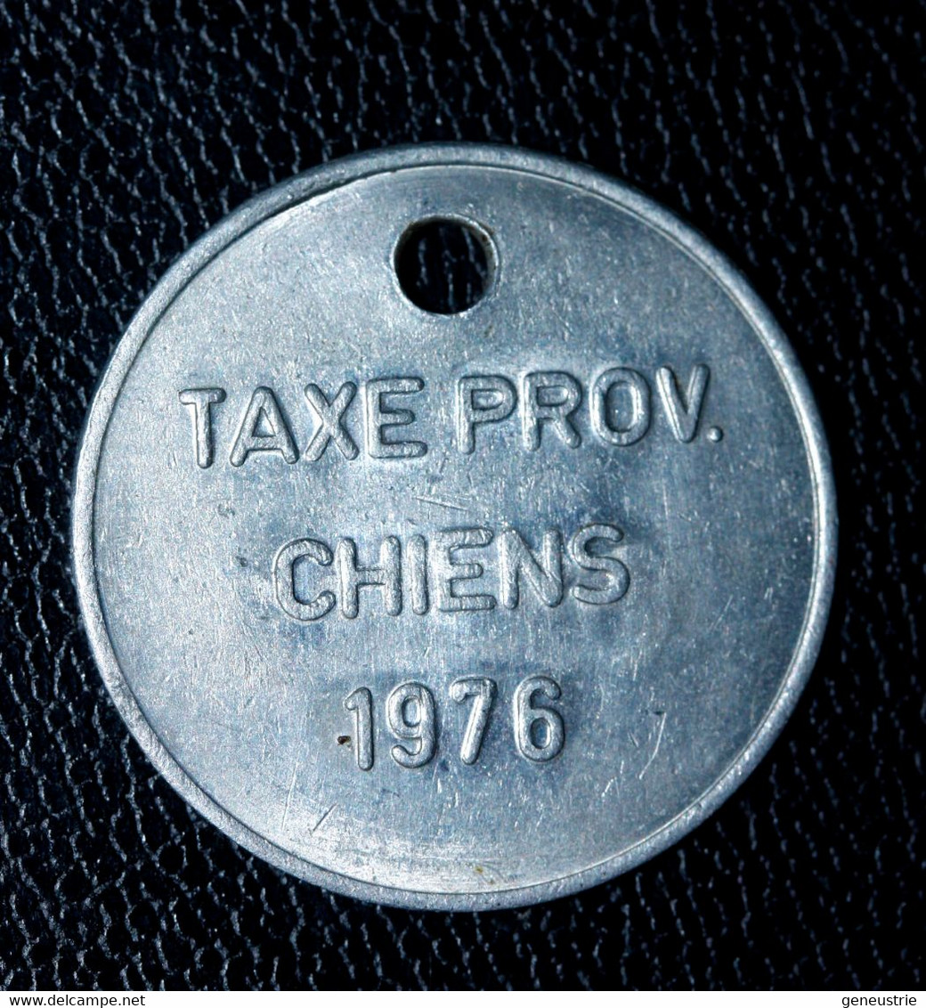 Jeton De Taxe Sur Les Chiens "Année 1976 - Liège (Luik) - Belgique / Belgie" Médaille De Chien - Dog License Tax Tag - Monedas / De Necesidad