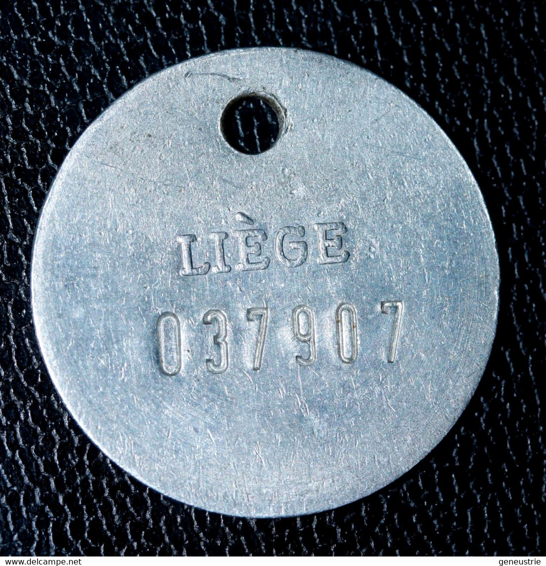 Jeton De Taxe Sur Les Chiens "Année 1976 - Liège (Luik) - Belgique / Belgie" Médaille De Chien - Dog License Tax Tag - Monedas / De Necesidad