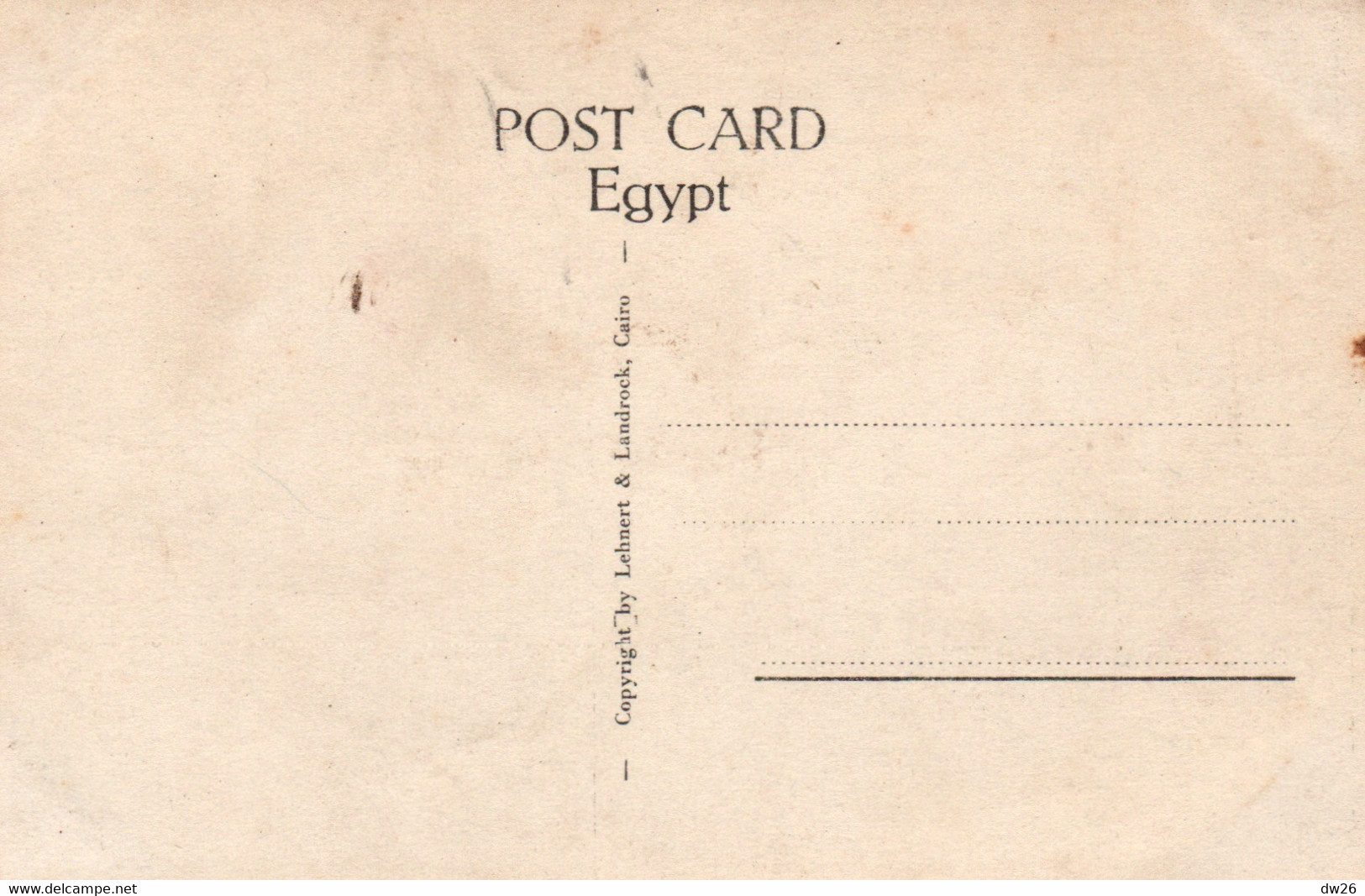 Egypte, Egypt: A Arab Type (Egyptian) - Edition Lehnert & Landrock - Carte N° 211 Non Circulée - Personen