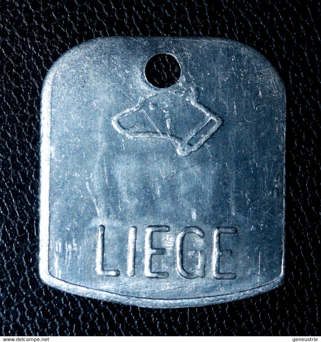 Jeton De Taxe Sur Les Chiens "Année 1977 - Liège (Luik) - Belgique / Belgie" Médaille De Chien - Dog License Tax Tag - Monétaires / De Nécessité