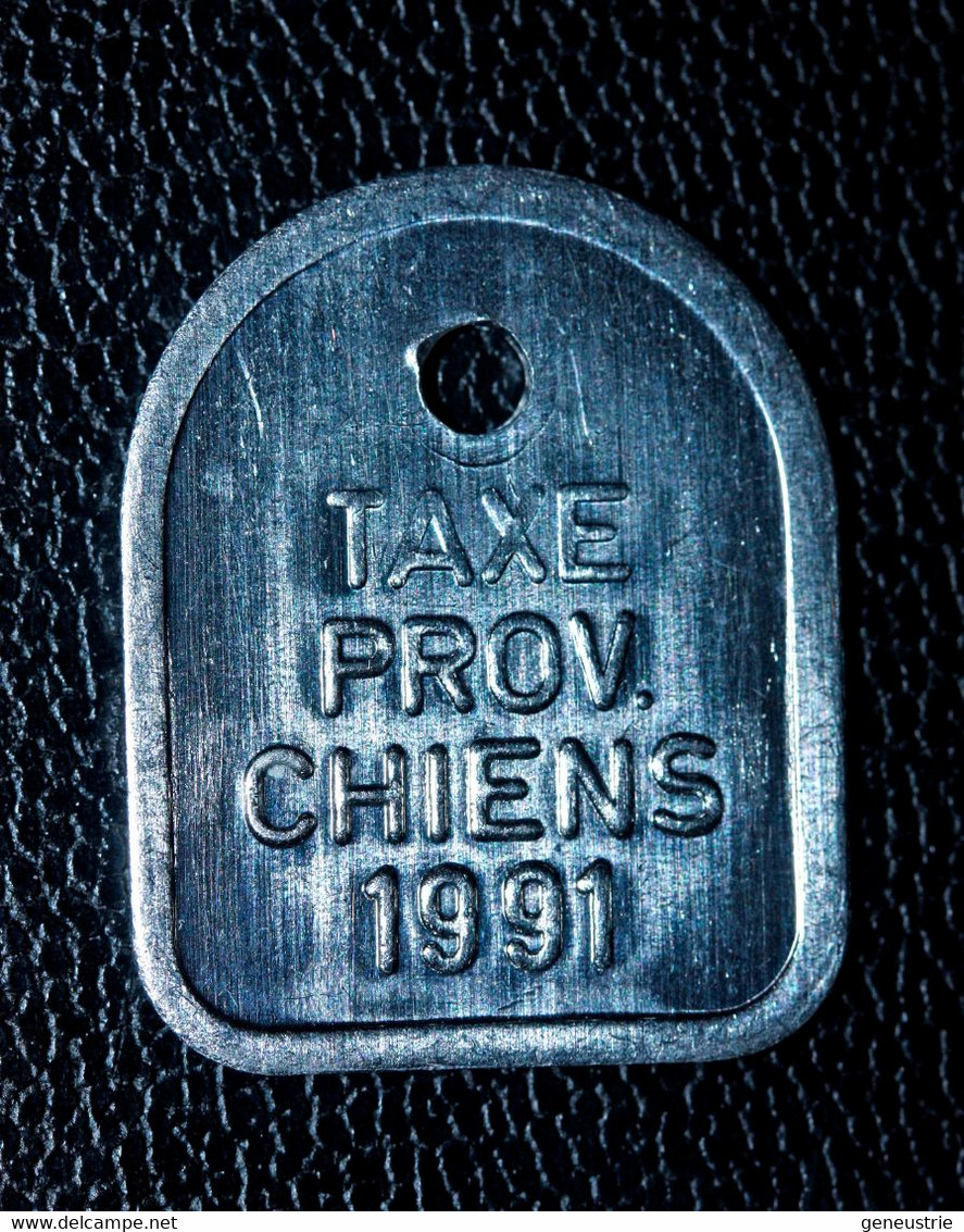 Jeton De Taxe Sur Les Chiens "Année 1991 - Liège (Luik) - Belgique / Belgie" Médaille De Chien - Dog License Tax Tag - Monétaires / De Nécessité