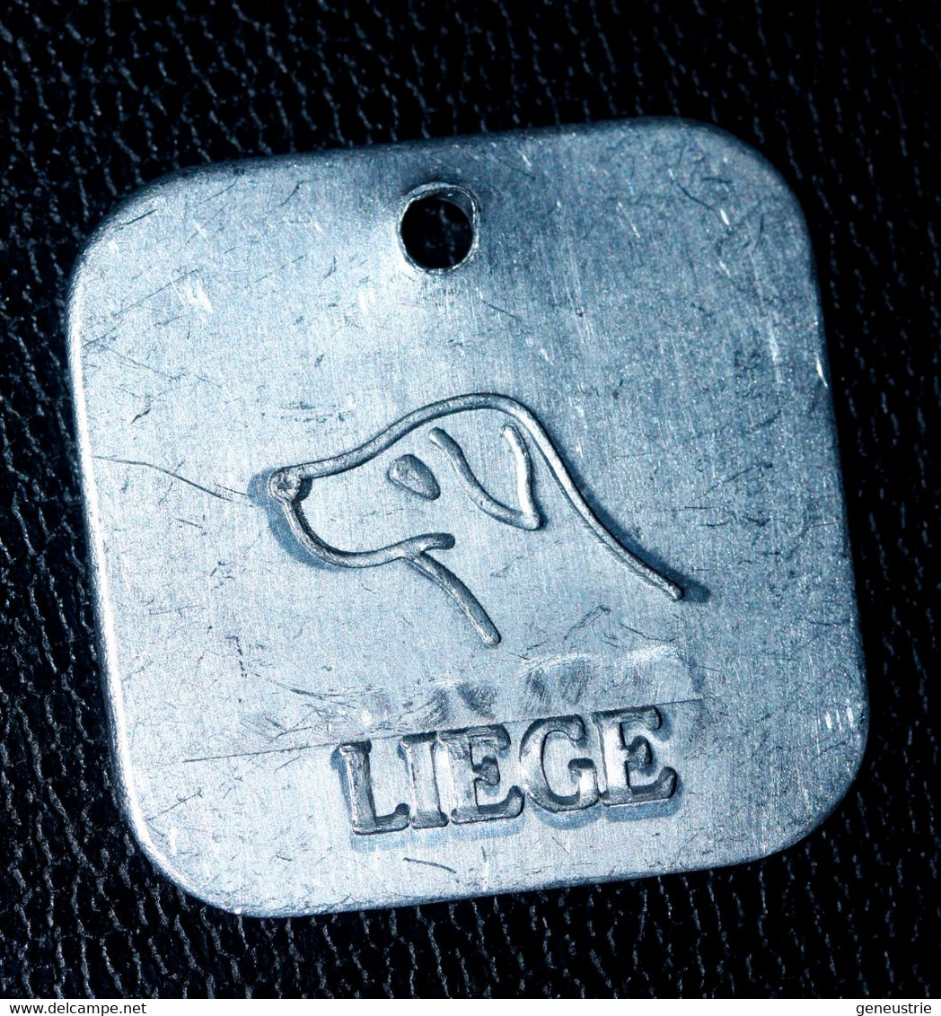 Jeton De Taxe Sur Les Chiens "Année 1972 - Liège (Luik) - Belgique / Belgie" Médaille De Chien - Dog License Tax Tag - Monedas / De Necesidad